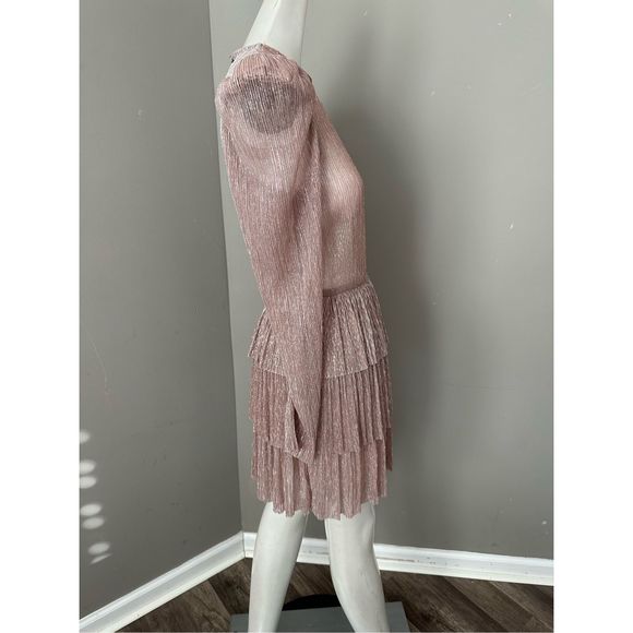 Sabina Musáyev Monique Metallic Minidress Medium $250 - Picture 5 of 8